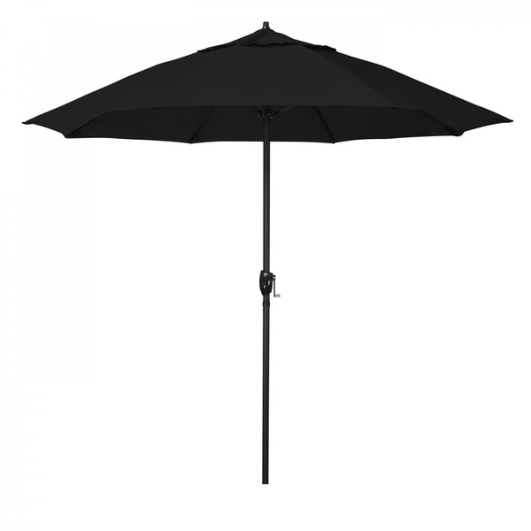 California Umbrella 9' Bronze Aluminum Market Patio Umbrella, Pacifica Black 194061337608 - main